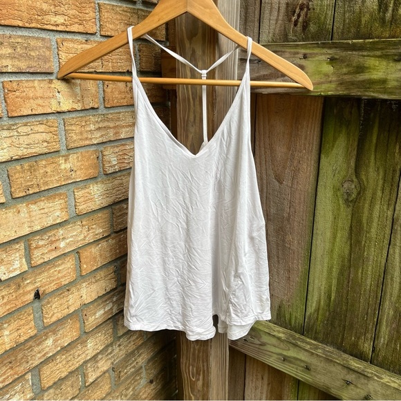 Lululemon Athletica Light Cream Tie Back Tank Top - Picture 1 of 3